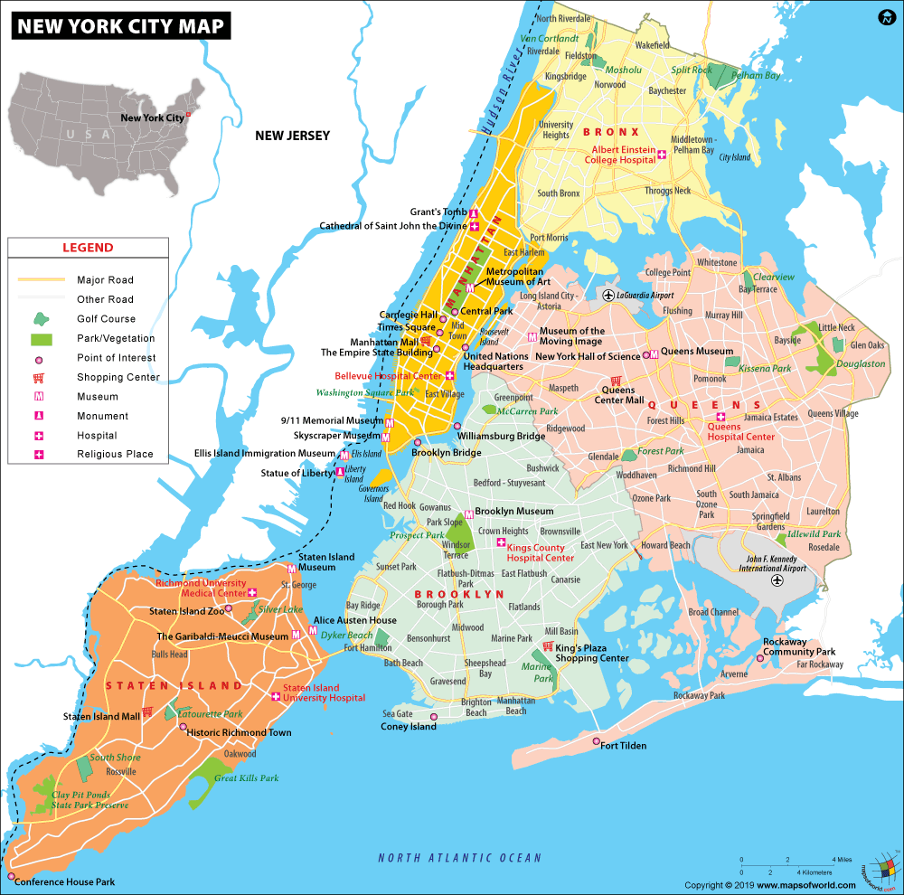 new york city metropolitan map